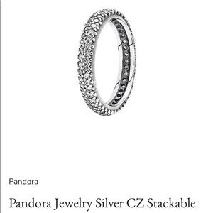 Pandora stackable pavé ring